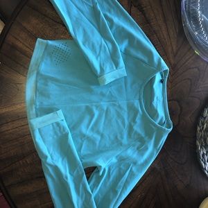 Gymshark Whitney Simmons Long Sleeve Crop Top Teal